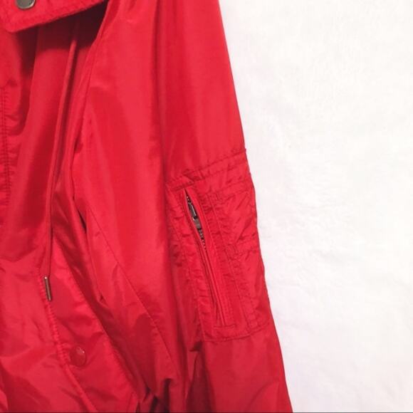 Coach Bright Red Nylon Hooded Jacket - Picture 4 of 8